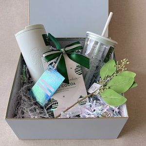 Starbucks Recycled Tumbler & Glass Straw Cup Cocoa Set 1